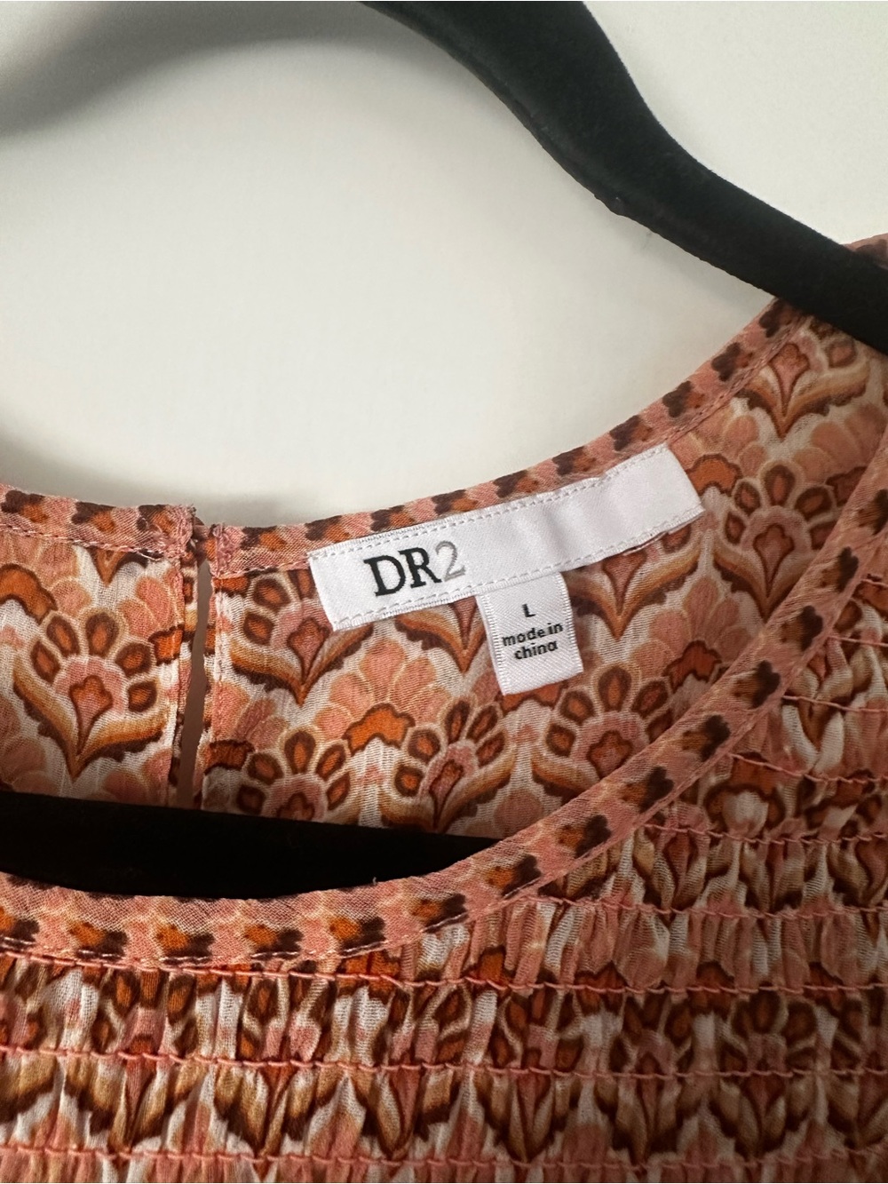 DR2 Ruffle Sleeve Floral Blouse - Rust - Picture 2 of 3